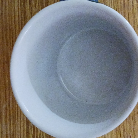 Prima Design Mug Blue 4in length 4in wide.  White inside of cup Pre Owned - Picture 2 of 3